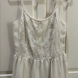 Falmer Heritage cream Lace-Detail Spaghetti Strap Mini Dress UK10, US6